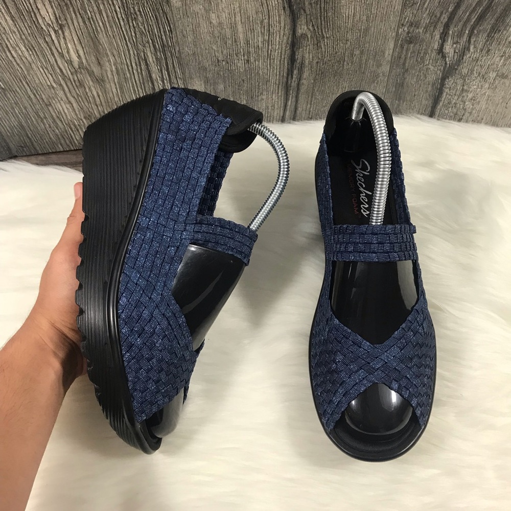 Skechers Parallel Weave Wedge Shoes